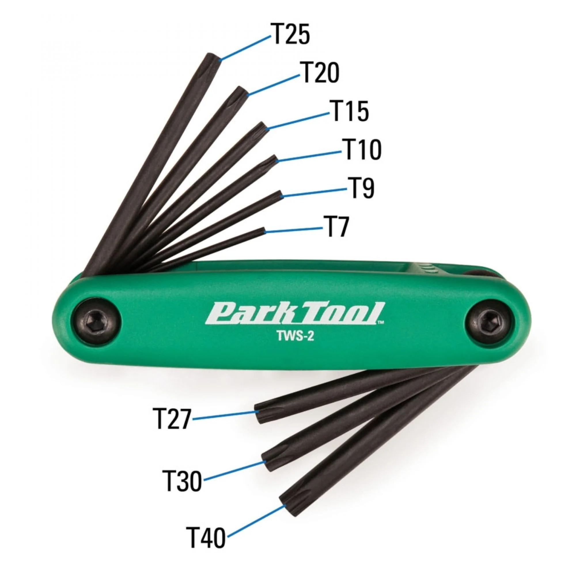 Park Tool Fold Up Torx Compatible Wrench Set (TWS-2) - Image 2